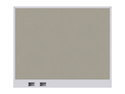 Configurable Acoustic Cubicle Partition Electric Hush Panel‚Äö√ë¬¢ 5' x 4' Sand Fabric White Trim