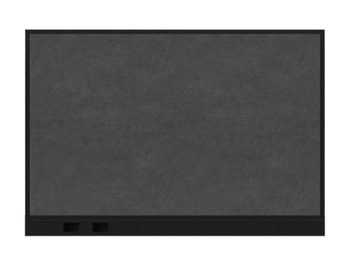 Configurable Acoustic Cubicle Partition Electric Hush Panel‚ 6' x 4' Cloud Gray Fabric Black Trim
