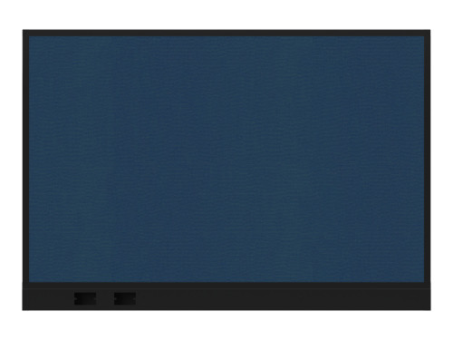 Configurable Acoustic Cubicle Partition Electric Hush Panel‚Äö√ë¬¢ 6' x 4' Navy Blue Fabric Black Trim