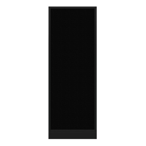 Configurable Acoustic Cubicle Partition Electric Hush Panel‚ 2' x 6' Black Fabric Black Trim