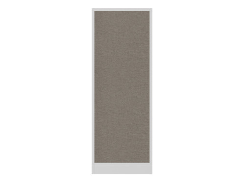 Configurable Acoustic Cubicle Partition Electric Hush Panel‚Äö√ë¬¢ 2' x 6' Warm Pebble Fabric White Trim