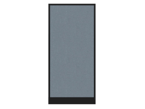 Configurable Acoustic Cubicle Partition Electric Hush Panel‚Äö√ë¬¢ 3' x 6' Powder Blue Fabric Black Trim