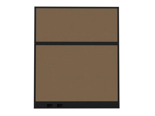 Configurable Acoustic Cubicle Partition Electric Hush Panel‚Äö√ë¬¢ 5' x 6' Latte Fabric Black Trim