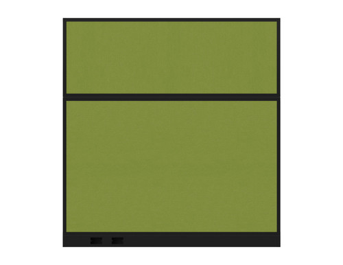 Configurable Acoustic Cubicle Partition Electric Hush Panel‚Äö√ë¬¢ 6' x 6' Lime Green Fabric Black Trim