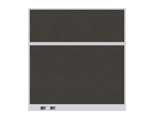 Configurable Acoustic Cubicle Partition Electric Hush Panel‚Äö√ë¬¢ 6' x 6' Mocha Fabric White Trim