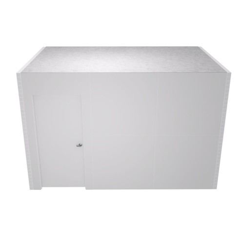 Ever Panel Room with Power and Lighting, White Wall, Marble Gray Roof, LH Swing Door 8x12