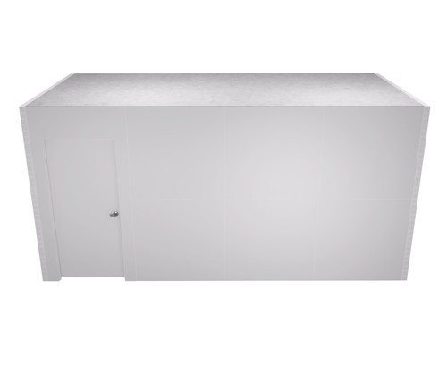 Ever Panel Room with Power and Lighting, White Wall, Marble Gray Roof, LH Swing Door 8x16