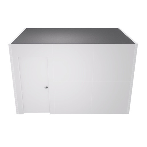 Ever Panel Room with Power and Lighting, White Wall, Dark Gray Roof, LH Swing Door 8x12