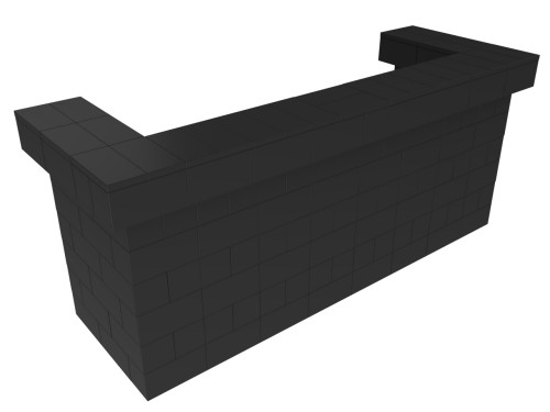 EverBlock Bar & Counter Kit - 8' Full Cantilever Bar - Black