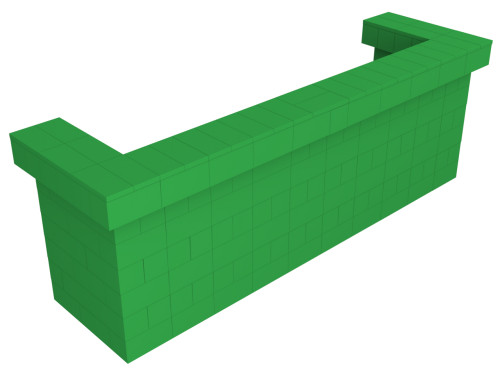 EverBlock Bar & Counter Kit - 10' Full Cantilever Bar - Green