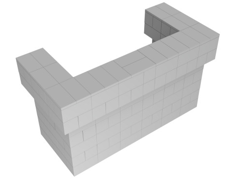 EverBlock Bar & Counter Kit - 6' Full 2 Layer Cantilever Bar - Light Gray