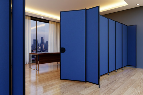 Room Divider Door connected to StraightWall Room Divider in an office