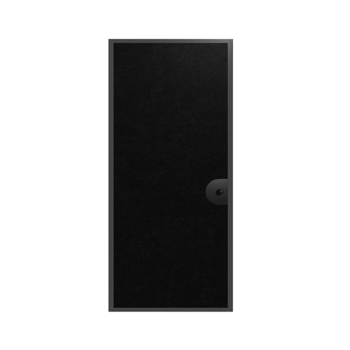 Room Divider 360 / StraightWall Door, 6' x 33", Black SoundSorb