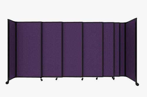 StraightWallª Sliding Portable Partition 15'6" x 6' Purple Fabric