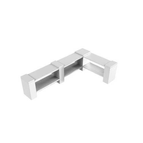 EverBlock Corner Shelving Kit 2 Level Double Corner Kit B White