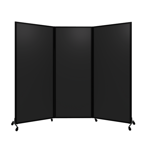 Fire Resistant QuickWall Folding Partition 8'4" x 6'8" Black