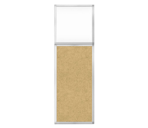Hush Panel 6'h x 2'w Acoustic Control Beige with Clear Poly (Non-Electric)
