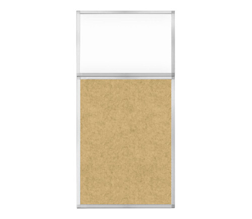 Hush Panel 6'h x 3'w Acoustic Control Beige with Clear Poly (Non-Electric)