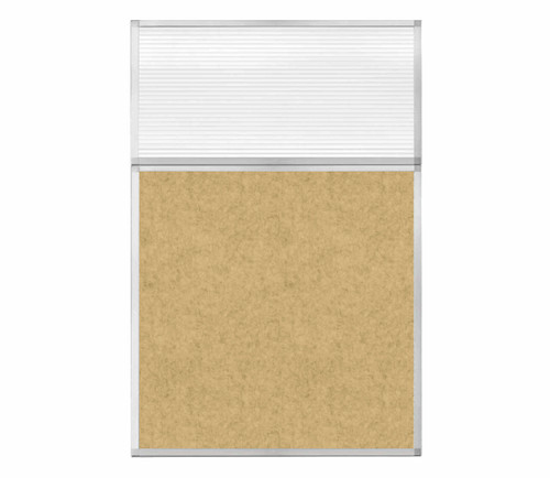 Hush Panel 6'h x 4'w Acoustic Control Beige with Fluted Poly (Non-Electric)