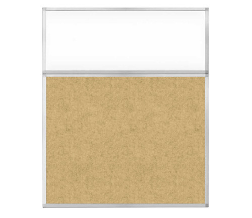 Hush Panel 6'h x 5'w Acoustic Control Beige with Clear Poly (Non-Electric)