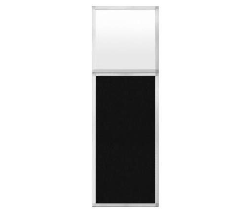 Hush Panel 6'h x 2'w Acoustic Control Black with Frosted Poly (Non-Electric)