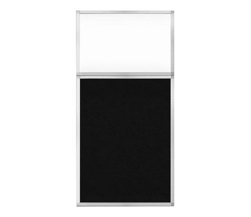 Hush Panel 6'h x 3'w Acoustic Control Black with Clear Poly (Non-Electric)