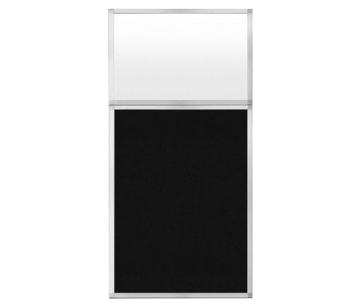 Hush Panel 6'h x 3'w Acoustic Control Black with Frosted Poly (Non-Electric)
