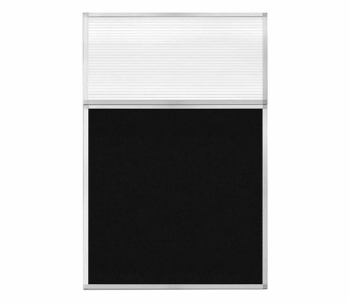 Hush Panel 6'h x 4'w Acoustic Control Black with Fluted Poly (Non-Electric)