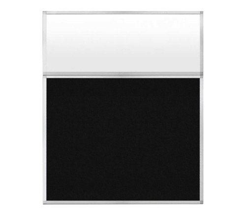 Hush Panel 6'h x 5'w Acoustic Control Black with Frosted Poly (Non-Electric)
