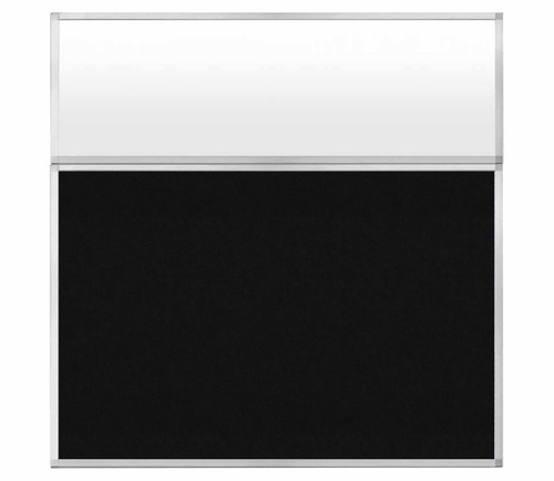 Hush Panel 6'h x 6'w Acoustic Control Black with Frosted Poly (Non-Electric)