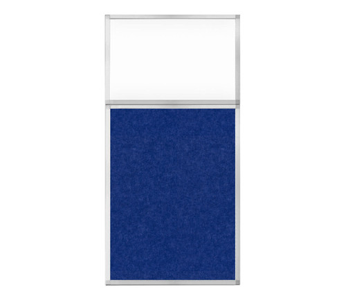 Hush Panel 6'h x 3'w Acoustic Control Blue with Clear Poly (Non-Electric)