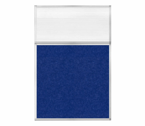 Hush Panel 6'h x 4'w Acoustic Control Blue with Fluted Poly (Non-Electric)