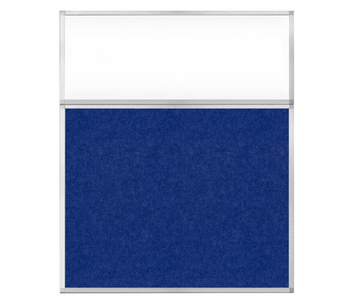Hush Panel 6'h x 5'w Acoustic Control Blue with Clear Poly (Non-Electric)