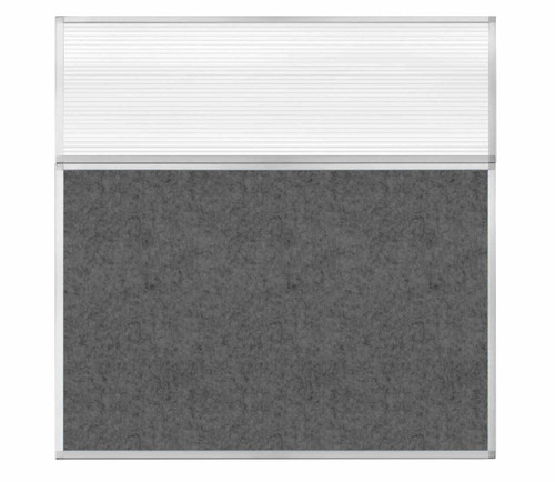 Hush Panel 6'h x 6'w Acoustic Control Dark Gray with Fluted Poly (Non-Electric)