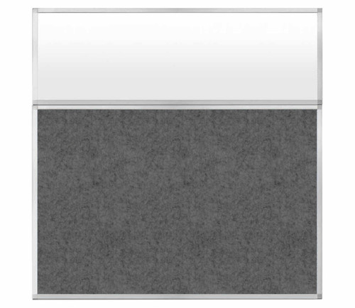Hush Panel 6'h x 6'w Acoustic Control Dark Gray with Frosted Poly (Non-Electric)