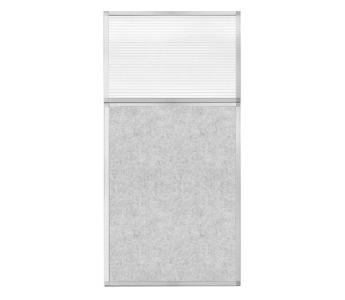Hush Panel 6'h x 3'w Acoustic Control Marble Gray with Fluted Poly (Non-Electric)