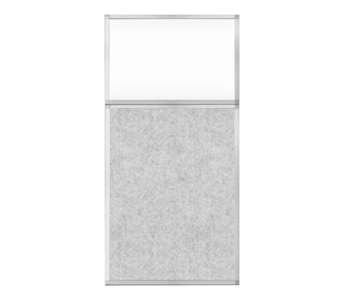 Hush Panel 6'h x 3'w Acoustic Control Marble Gray with Clear Poly (Non-Electric)