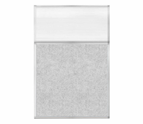 Hush Panel 6'h x 4'w Acoustic Control Marble Gray with Fluted Poly (Non-Electric)