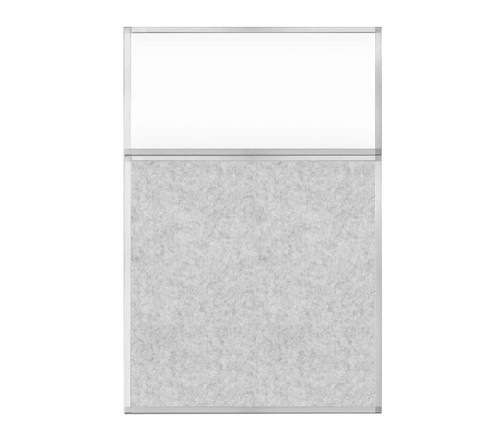 Hush Panel 6'h x 4'w Acoustic Control Marble Gray with Clear Poly (Non-Electric)