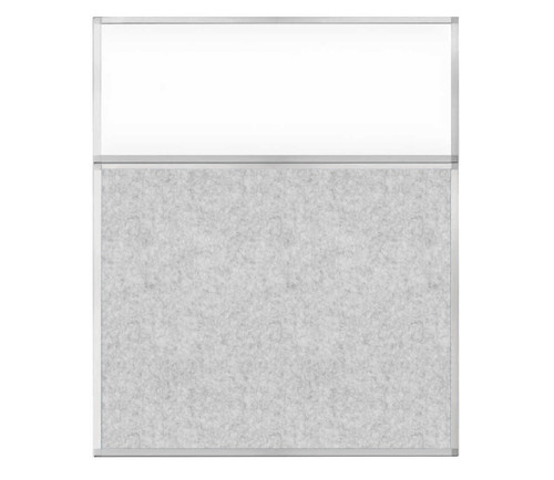 Hush Panel 6'h x 5'w Acoustic Control Marble Gray with Clear Poly (Non-Electric)