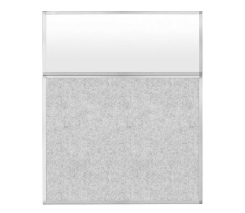 Hush Panel 6'h x 5'w Acoustic Control Marble Gray with Frosted Poly (Non-Electric)
