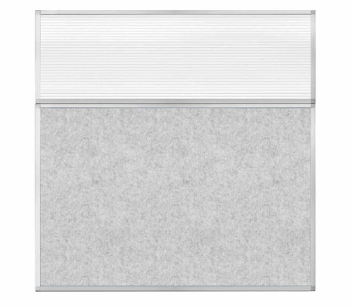Hush Panel 6'h x 6'w Acoustic Control Marble Gray with Fluted Poly (Non-Electric)