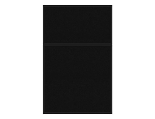 Hush Panel 6'h x 4'w Acoustic Control Black TWO PIECE (Non-Electric) with Matte Black Frame