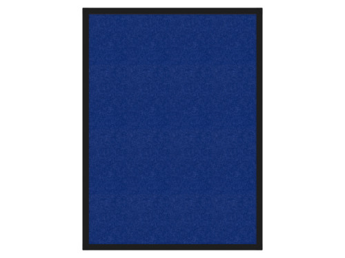 Hush Panel 4'h x 3'w Acoustic Control Blue (Non-Electric) with Matte Black Frame