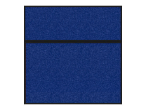 Hush Panel 6'h x 6'w Acoustic Control Blue (Non-Electric) with Matte Black Frame