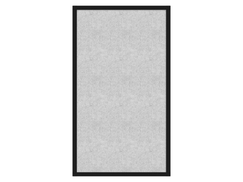 Hush Panel 4'h x 2'w Acoustic Control Marble Gray (Non-Electric) with Matt Black Frame