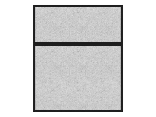 Hush Panel 6'h x 5'w Acoustic Control Marble Gray (Non-Electric) with Matte Black Frame