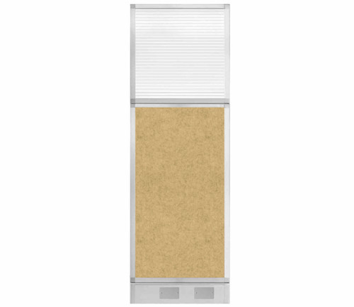 Hush Panel Electrical 6'h x 2'w Acoustic Control Beige with Fluted Poly