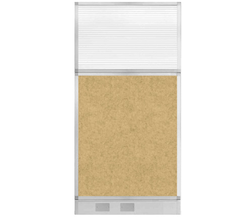 Hush Panel Electrical 6'h x 3'w Acoustic Control Beige with Fluted Poly