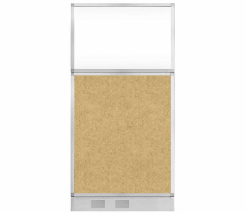 Hush Panel Electrical 6'h x 3'w Acoustic Control Beige with Clear Poly
